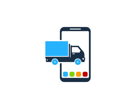 Smartphone Delivery Icon Logo Design Element