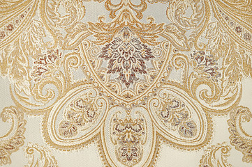 Brown botanical carpet pattern texture background