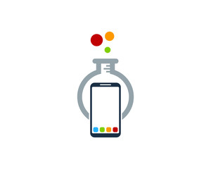 Lab Smartphone Icon Logo Design Element
