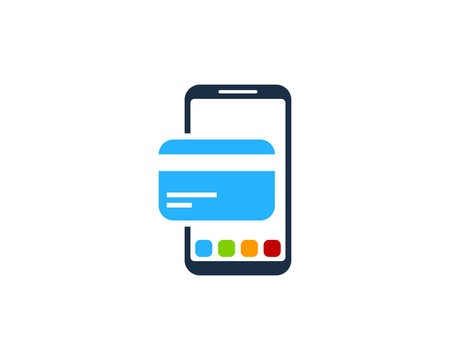 Smartphone Payment Icon Logo Design Element