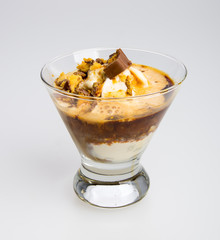 Affogato or Affogato coffee on a background.