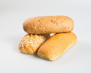 Bun or Hot dog bun on the background.