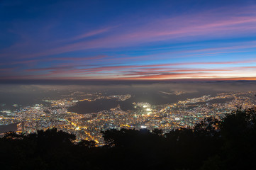 Aerial view of Caracas city