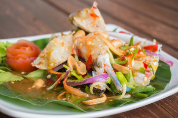 Thai style spicy salad,