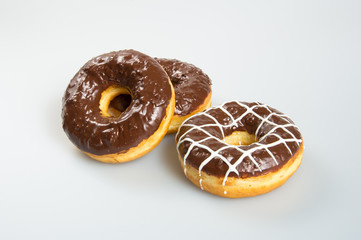 donut or chocolate donut on a background.