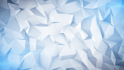 Obraz premium Light blue low poly 3D surface