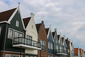 Traditional Dutch style houses of Volendam - Netherlands