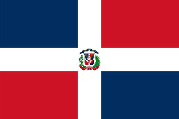 Obraz premium Official vector flag of Dominican Republic