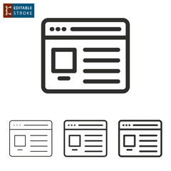 Browser line vector icon. Editable stroke.