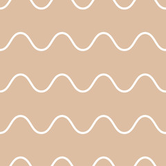 Beige and white geometric seamless pattern