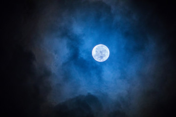 Naklejka na ściany i meble Night Photo of the full moon