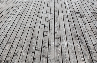 old timber floor perspective