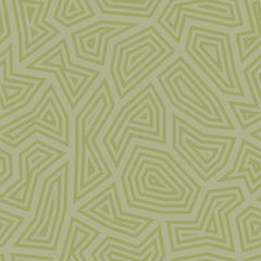 Polygonal seamless background. Geometric line olive green pattern for wallpapers and textile