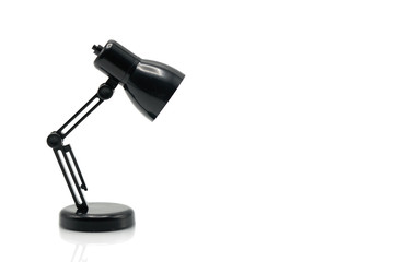 Model Reading Lamps on white background as background business concept and Education concept with...