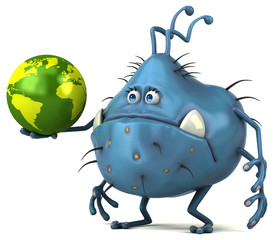 Fototapeta premium Fun germ - 3D Illustration