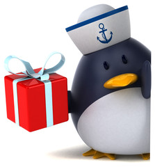 Fun penguin - 3D Illustration