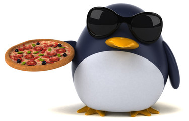 Fun penguin - 3D Illustration