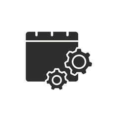 Settings calendar vector icon.