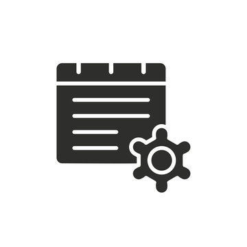recommend clip art: Settings calendar vector icon.