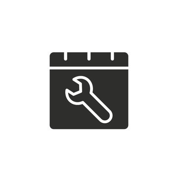 recommend clip art: Settings calendar vector icon.