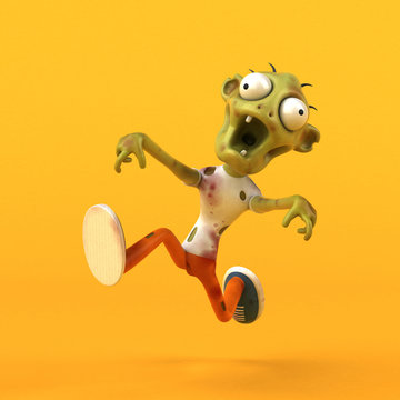 Fun zombie - 3D Illustration