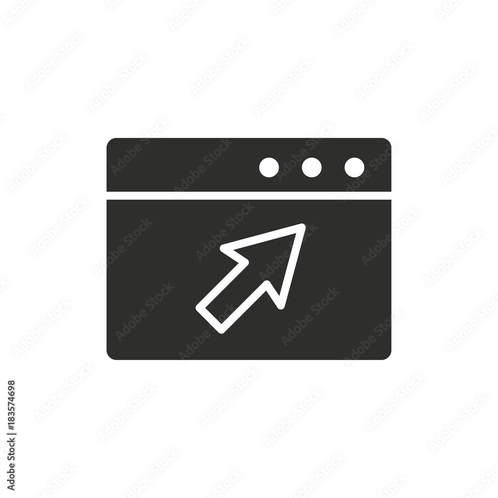 Poster browser vector icon.