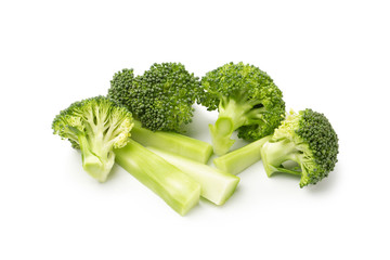 Healthy Green Organic Raw Broccoli Florets Ready for Cooking