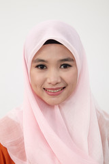 portrait malay girl with tudung