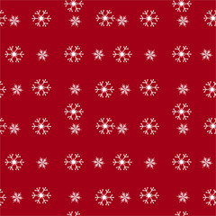 Christmas seamless pattern with snowflakes, vector background
