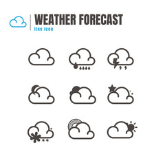 Weather Icons set. on white background. web. logo. vector illustration