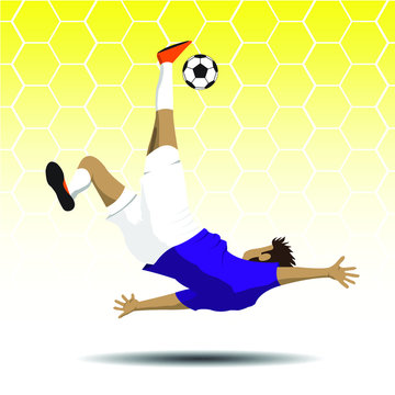 Football Player Overhead Kick