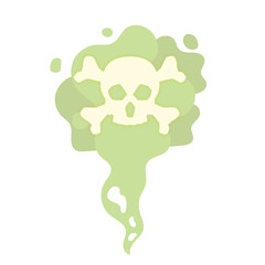Cartoon Bad smells, stench aroma. Toxic,  deadly gas. Vector illustration