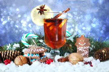 Christmas decorations on  background