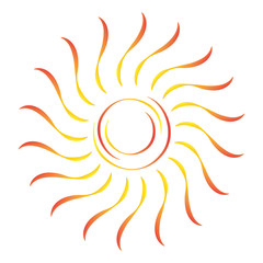 abstract sun shape