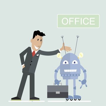 robot Office businessman