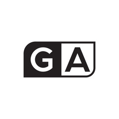 initial letter logo simple AA to ZA