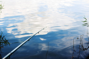 fishing rod on the river