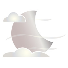 Abstract moon shape