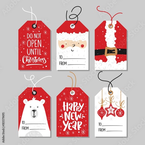 christmas gift tags set with handwritten calligraphy and decorative elements - Decorative Christmas Gift Tags christmas gift tags set with handwritten calligraphy and decorative elements - Decorative Christmas Gift Tags