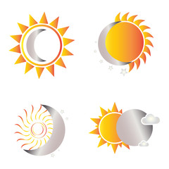 sun and moon shapes