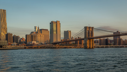 Sunrise Over Manhattan View from Brooklyn