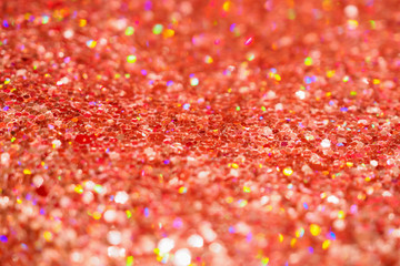 Abstract red festive holiday background with bokeh light