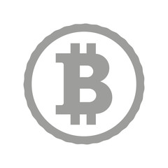 bitcoin icon. coin. Vector illustration.