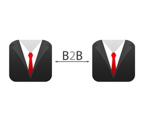 b2b icon vector.