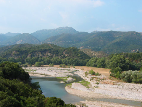 Achelous river in Acarnania and Aetolia Greece