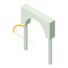 Arch built icon, isometric 3d style