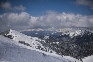 Fototapeta premium Winter landscape in Romania