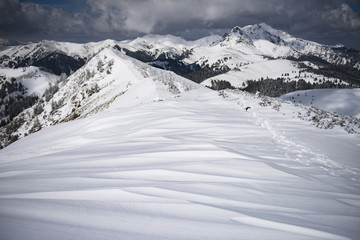 Fototapeta na wymiar Winter landscape in Romania