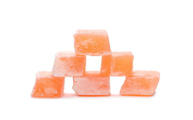 Turkish delight isolated on white background