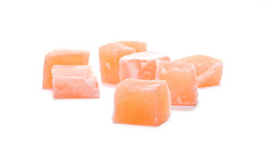 Turkish delight isolated on white background